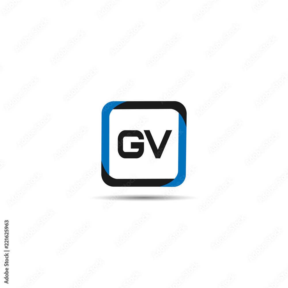 Initial Letter GV Logo Template Design Initial Letter GV Logo Template Design