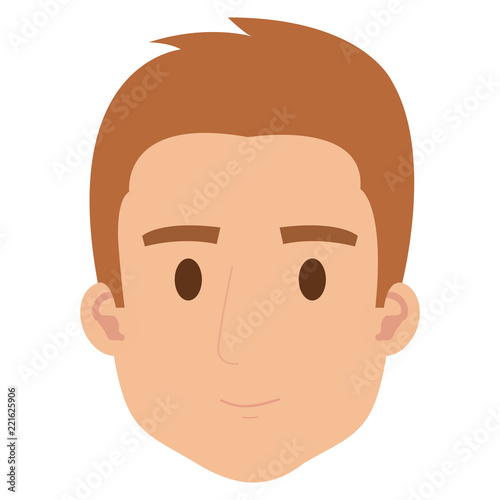 young man head avatar character