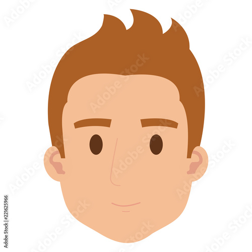 young man head avatar character