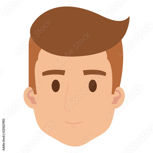 young man head avatar character