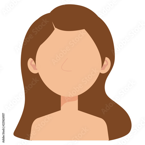 beautiful and young woman shirtless character