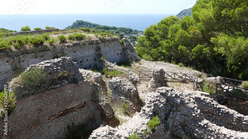 Capri Villa Jovis ruins of the palace of the roman emperor Tiberius