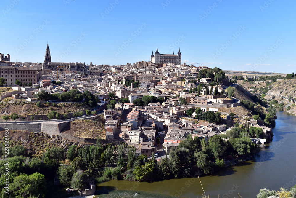 The Alcazar of Toledo and citadel of Toledo in the afternoon, Spain