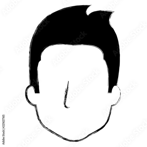 young man head avatar character