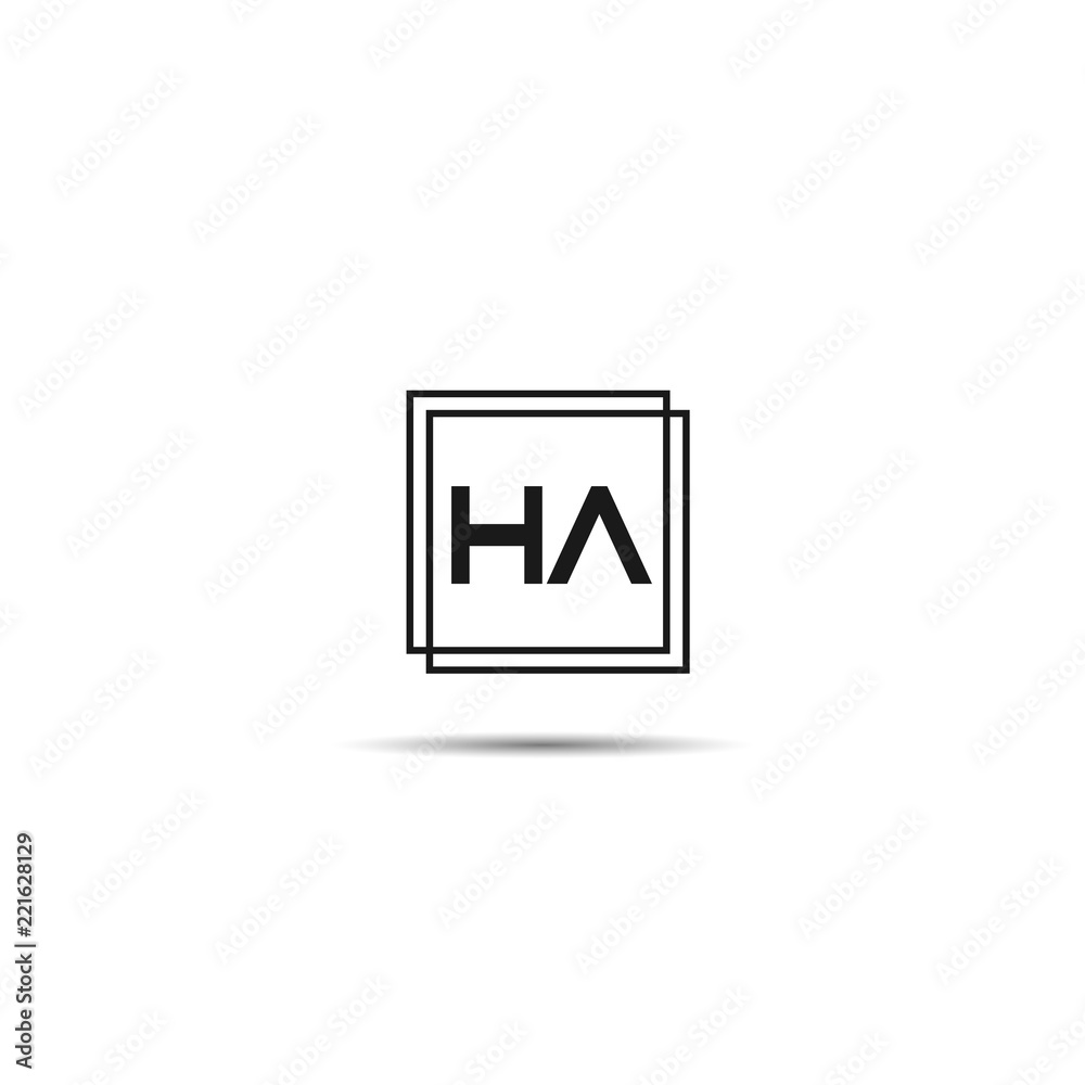 Initial Letter HA Logo Template Design Initial Letter HA Logo Template Design