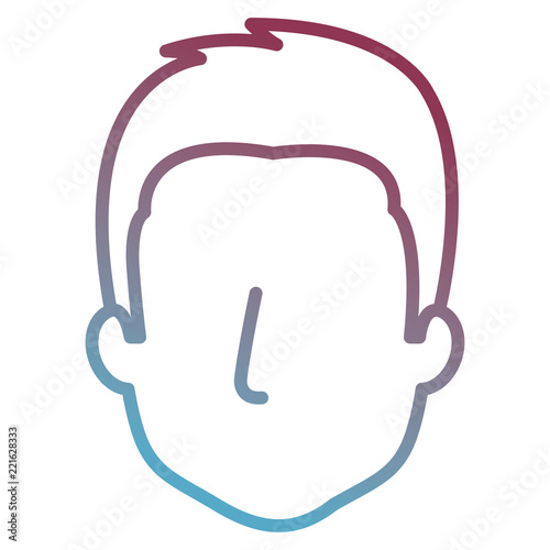 young man head avatar character