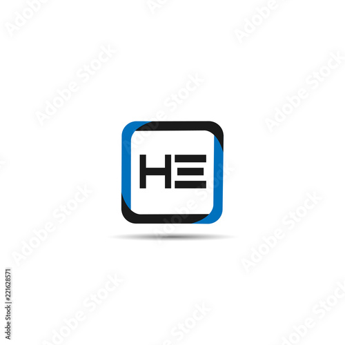 Initial Letter HE Logo Template Design