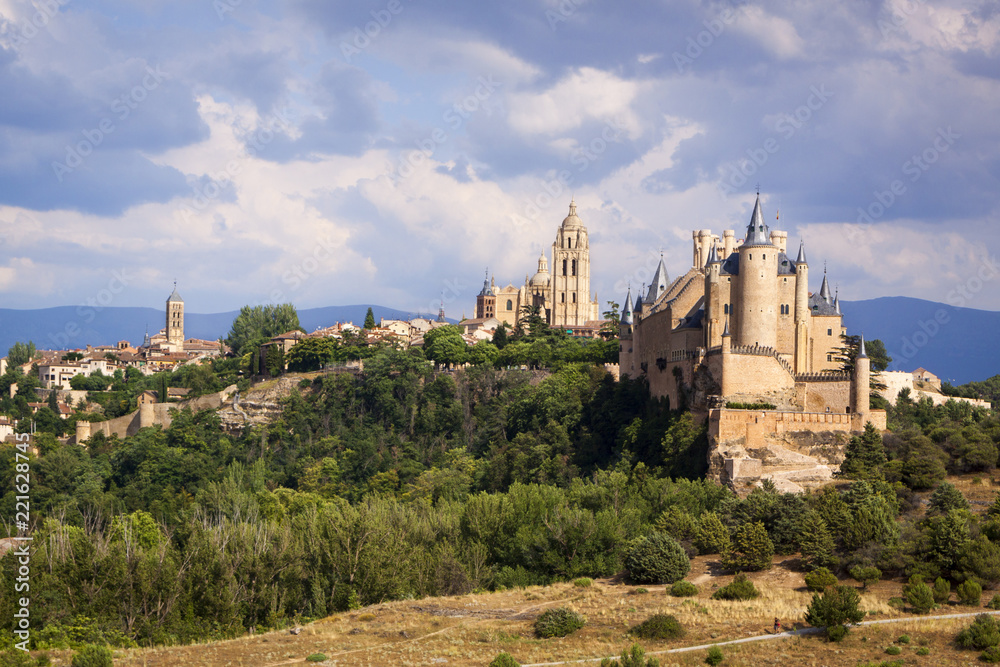 Fototapeta premium Segovia, monumental city. Alcazar, cathedral and churches