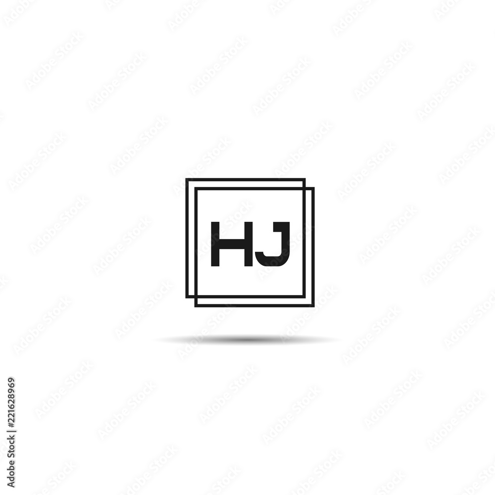 Initial Letter HJ Logo Template Design Initial Letter HJ Logo Template Design