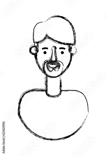 young man with beard avatar character