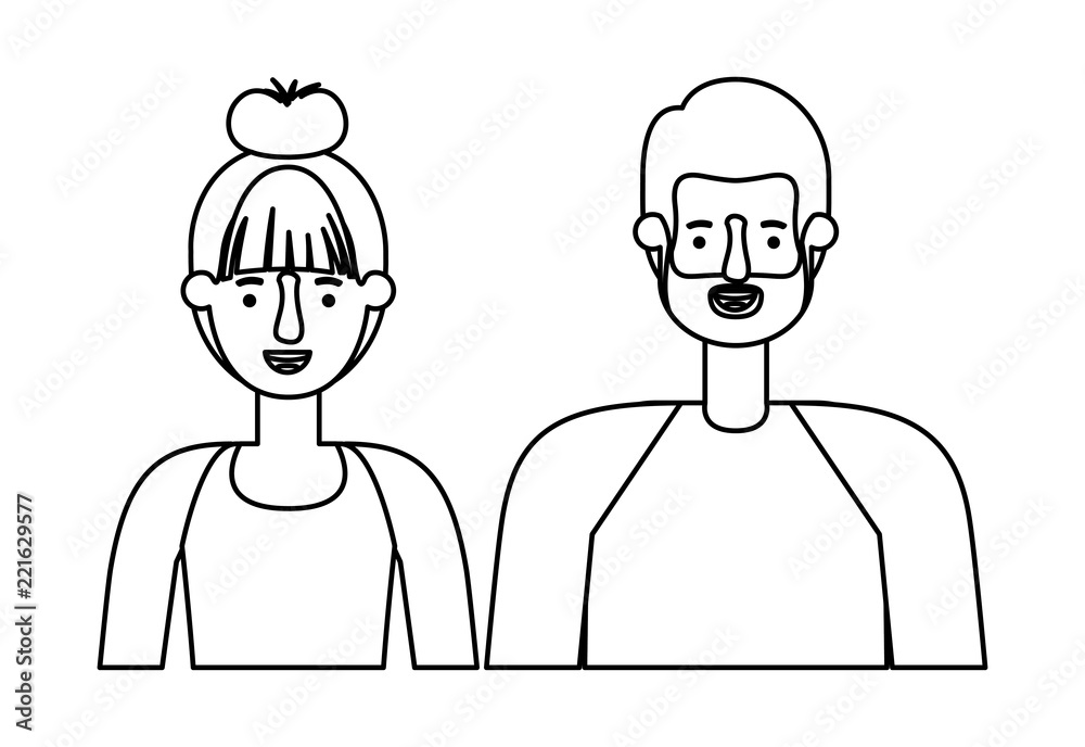 couple avatar characters icons