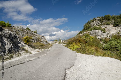empty road near lake skadar, montenegro
