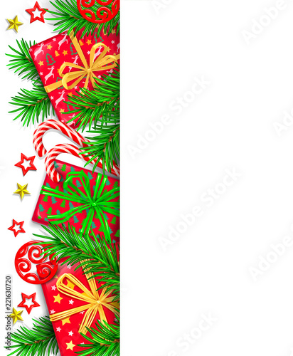 Christmas banner with blank background.