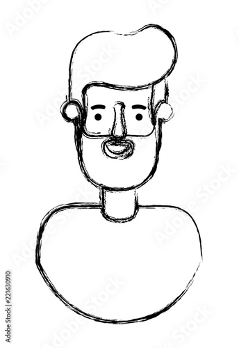 young man with beard avatar character