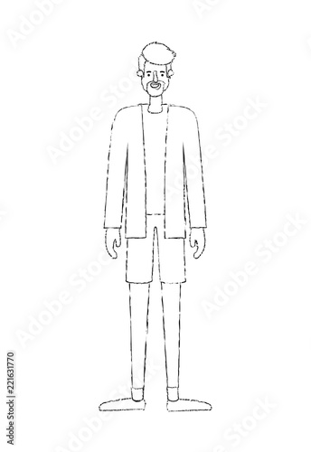 young man with beard avatar character