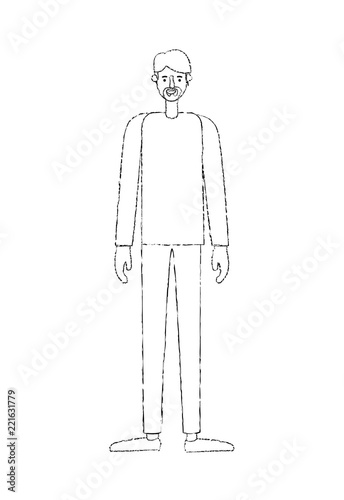 young man with beard avatar character