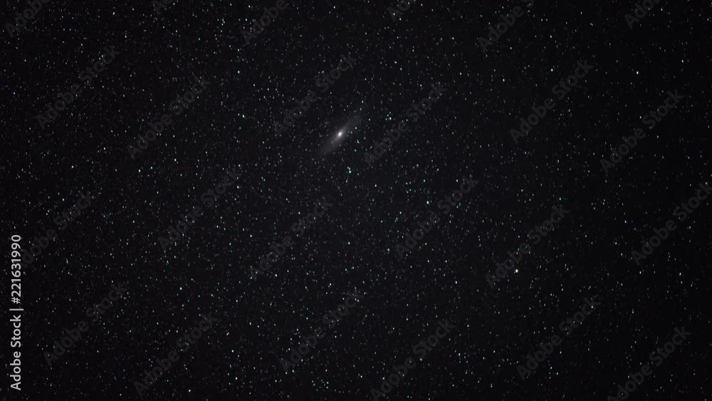 Andromeda Galaxy Closeup Time Lapse Shot in Trona Pinnacles California USA