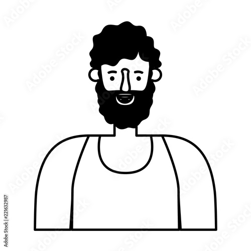 young man with beard avatar character