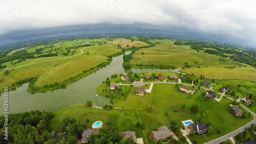 Stormy weather over Central Kentucky countryside photo