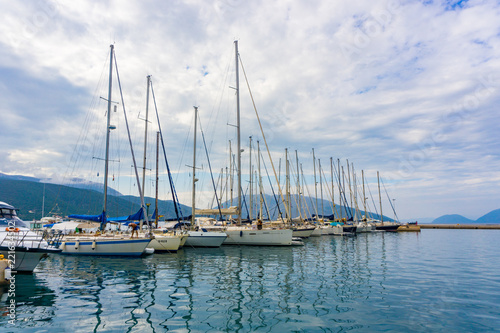 Port of Sami with sailing boats in Kefalonia, Greece © Haris Andronos