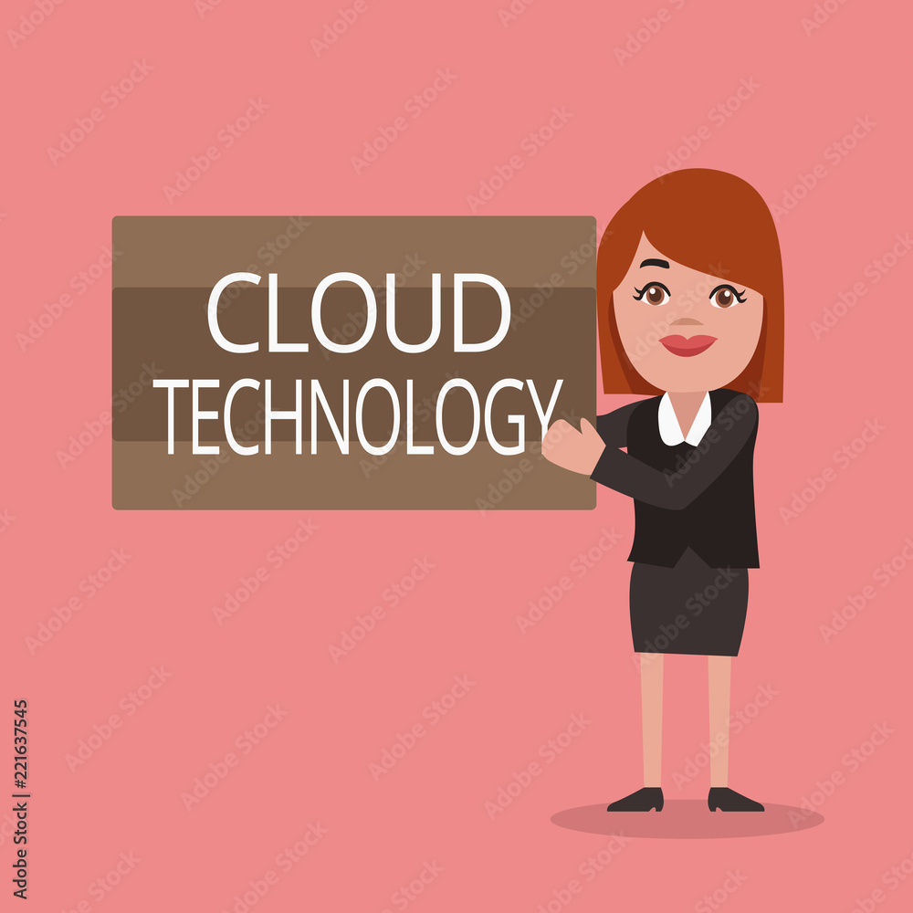 Conceptual hand writing showing Cloud Technology. Business photo text storing and accessing data and programs over Internet. Conceptual hand writing showing Cloud Technology. Business photo text storing and accessing data and programs over Internet.