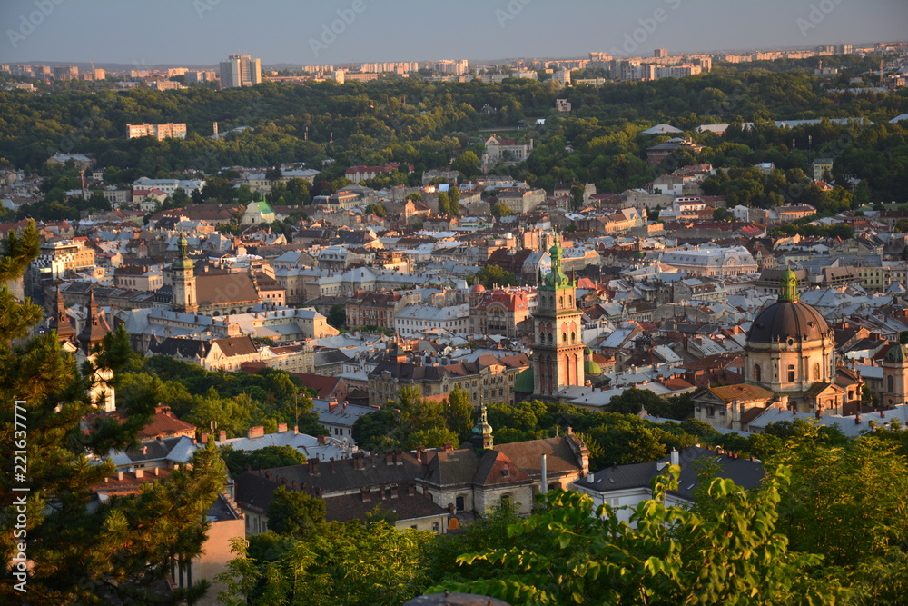 Vue Panoramique Lviv Ukraine - Panoramic View Lviv Ukraine