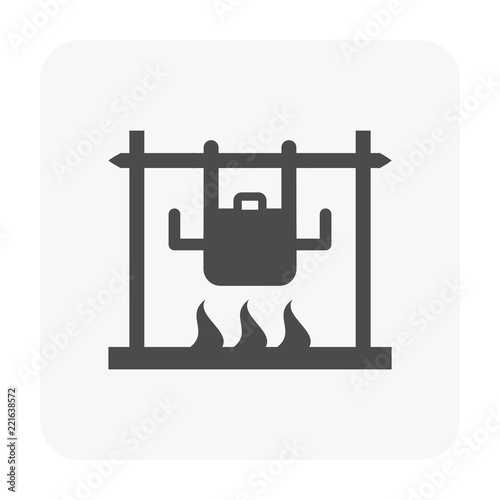 camping icon black