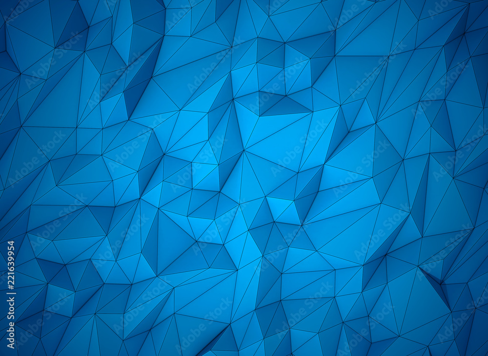 Obraz premium Abstract low poly geometric (polygonal triangular) background. 3d illustration