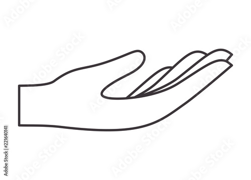 Hand asking isolated icon