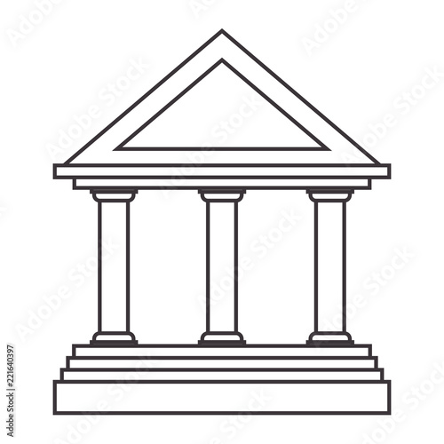 bank building isolated icon