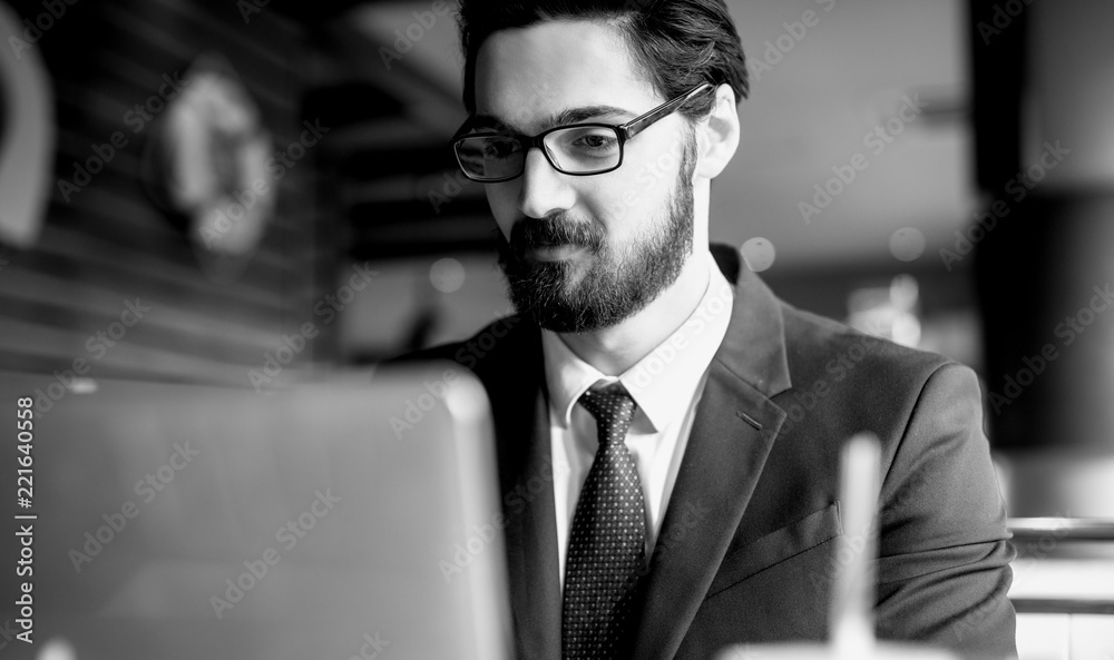 Fototapeta premium Close up of a young businessman.