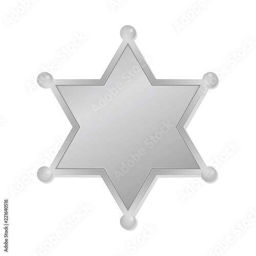 ranking medal icon / silver ( sheriff badge) .No text. photo