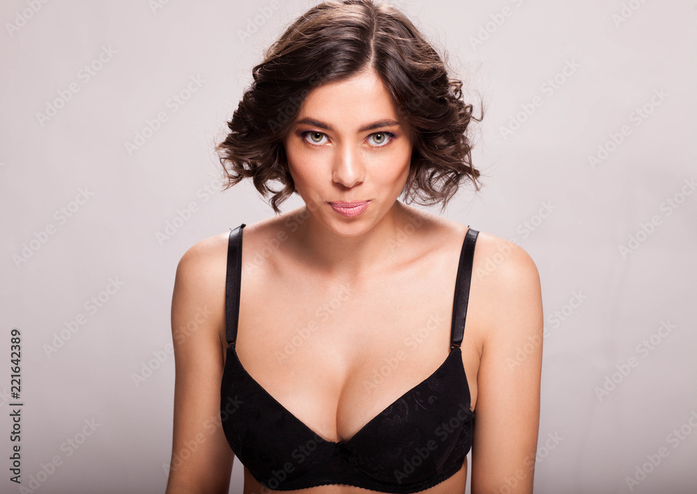 Beautiful sensual woman in black bra Beautiful sensual woman in black bra