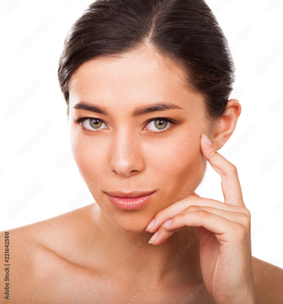 Photo of beautiful young asian woman with perfect skin and natural makeup Photo of beautiful young asian woman with perfect skin and natural makeup