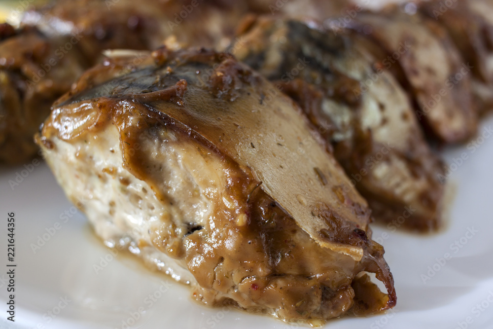 custom made wallpaper toronto digitalMarinated mackerel slices baked on the grill