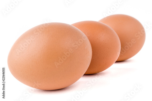 Three Eggs isolated on white background