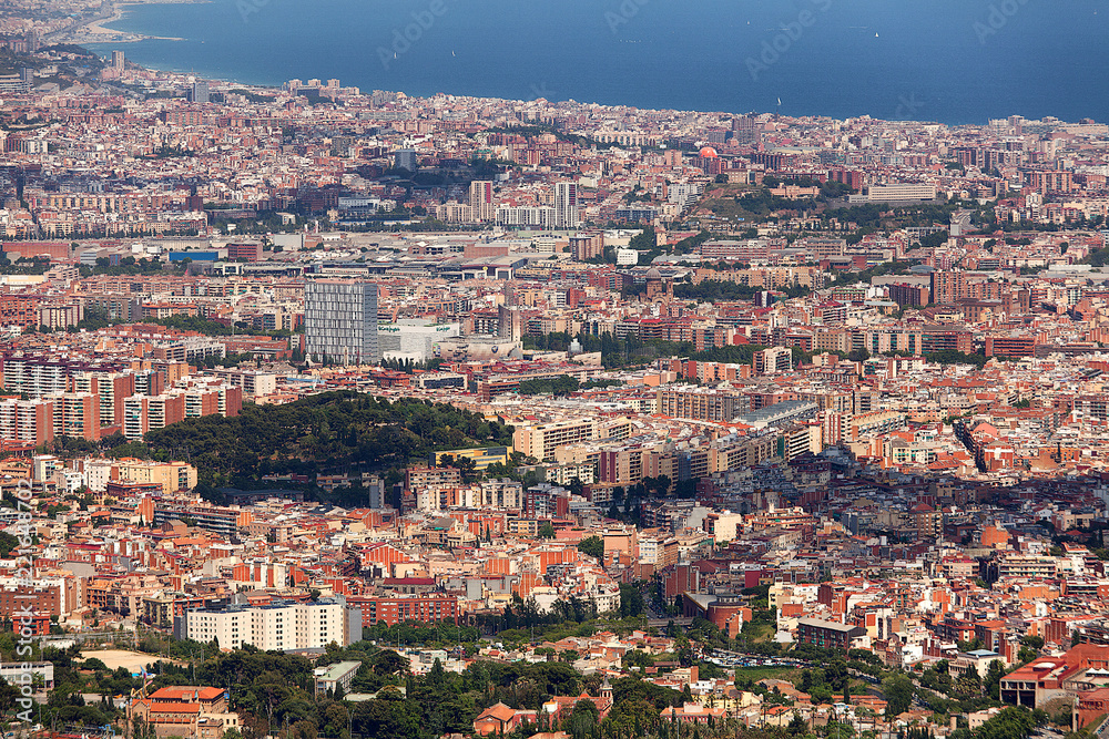 Panoramic view of Barcelona Spain