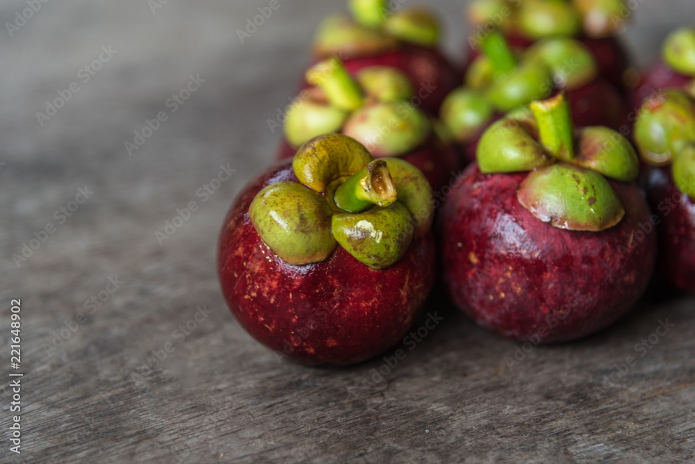 Mangosteen a queen of fruit at fruit market Mangosteen a queen of fruit at fruit market