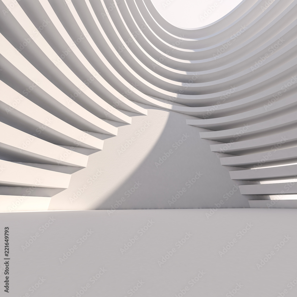 Fototapeta premium Abstract modern architecture background. 3D rendering