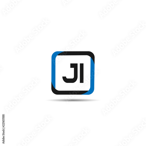Initial Letter JI Logo Template Design