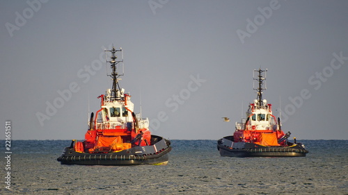 the tug went to sea for another ship to escort to the port
