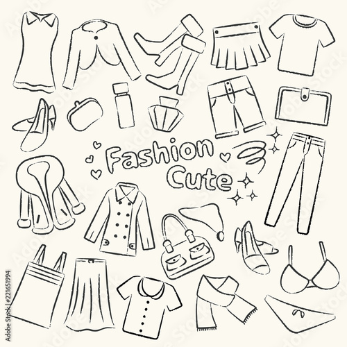 ファッション　アイコン　線画