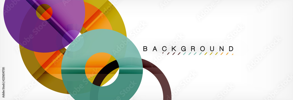 Geomtric modern backgrounds, rings abstract template