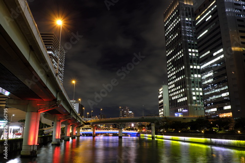 Wallpaper Mural 夜の阪神高速と中之島風景 Torontodigital.ca