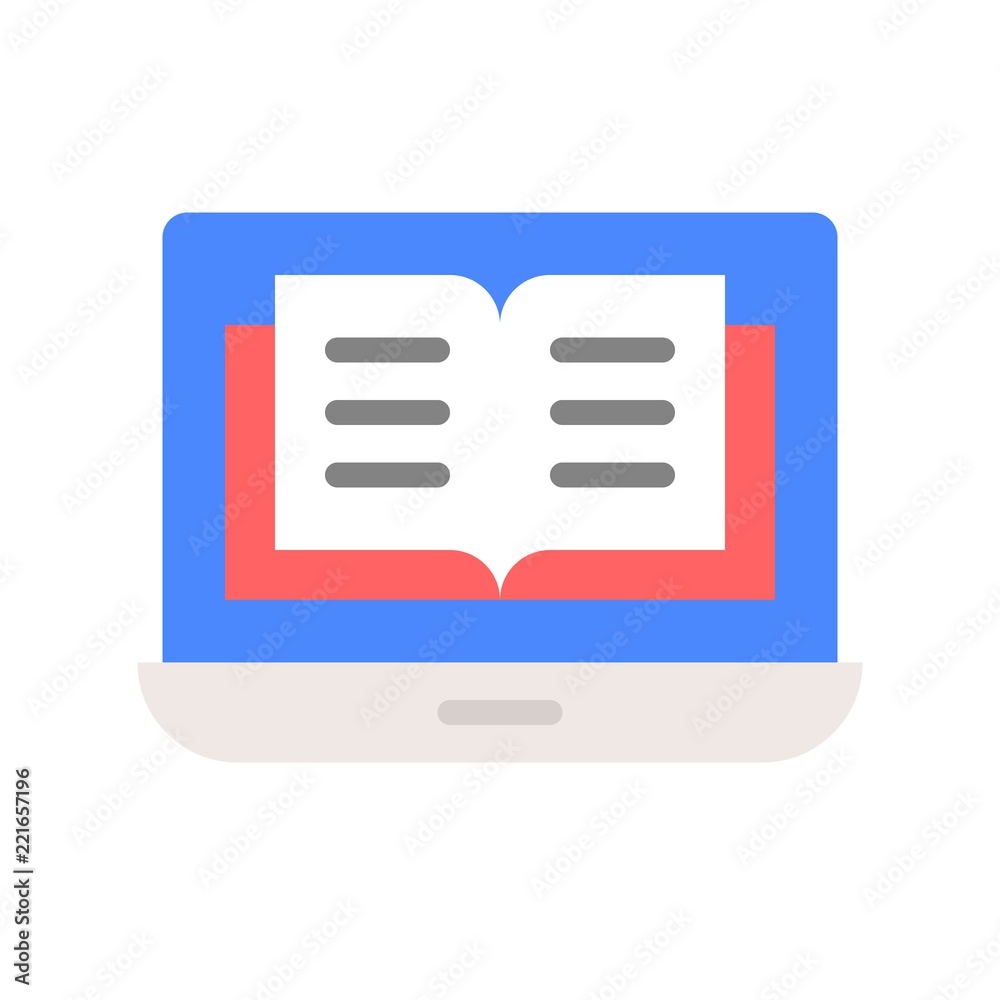 document or file on laptop screen, e-learning concept document or file on laptop screen, e-learning concept