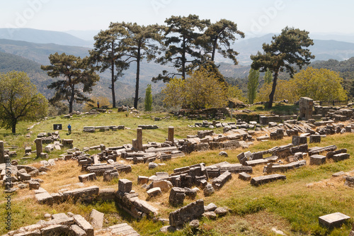 Ruins of the ancient town Labranda, Turkey photo
