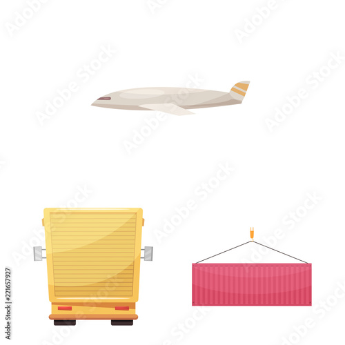 Vector illustration of goods and cargo icon. Collection of goods and warehouse stock symbol for web.