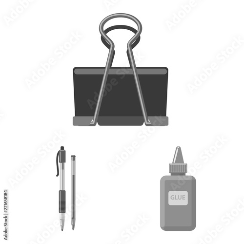 Isolated object of office and supply sign. Set of office and school stock vector illustration.