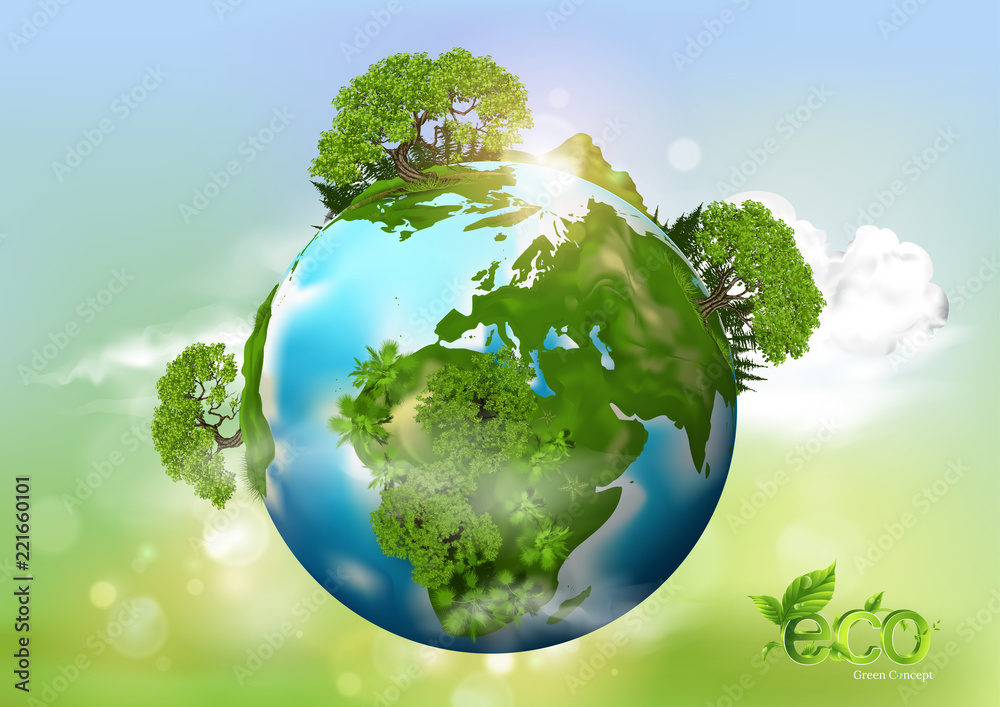Earth Day. Eco friendly concept. Vector illustration. Earth day concept