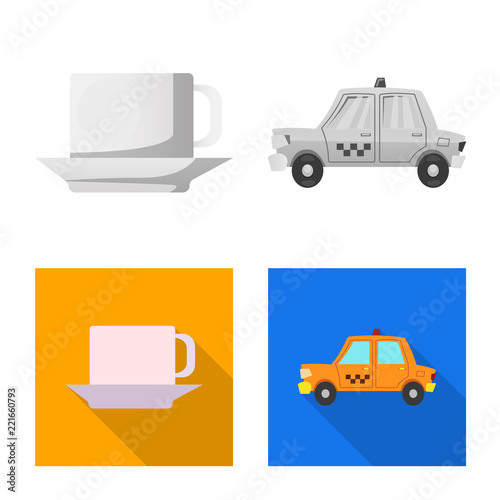 Isolated object of airport and airplane sign. Collection of airport and plane stock symbol for web.